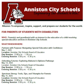 2025 Special Education Parent Workshops